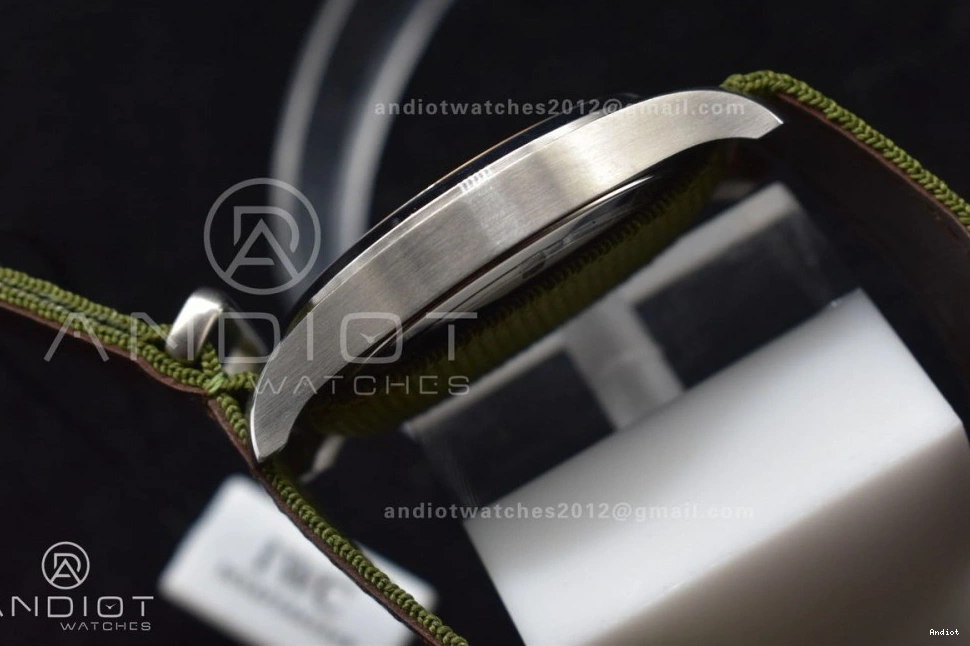 Strap Best IW327007 Green Nylon A35111 XVIII Dial Mark Edition 1:1 TO “TRIBUTE M+F XI” Black on MARK 0506